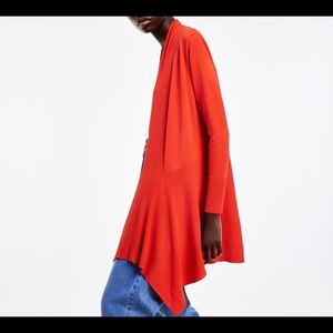 Zara Sweaters - Zara wrap cardigan orange sz small long sleeve Zara Sweaters - Zara wrap cardigan orange sz small long sleeve